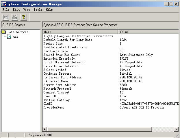 ASP远程ODBC插入SYBASE,英文正常，中文出错问题,oledb工具怎么使用？